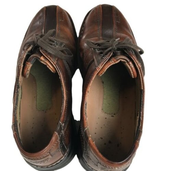 CLARKS Touareg 70852 Brown Leather Bicycle Toe Oxford Men's Size 9.5M - Picture 4 of 8